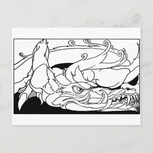 Drache Postkarte (Vorderseite)