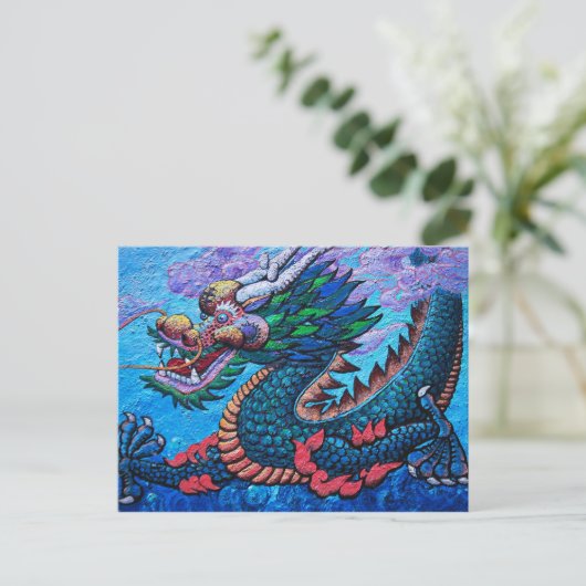 Drache Postkarte (Stehend Vorderseite)