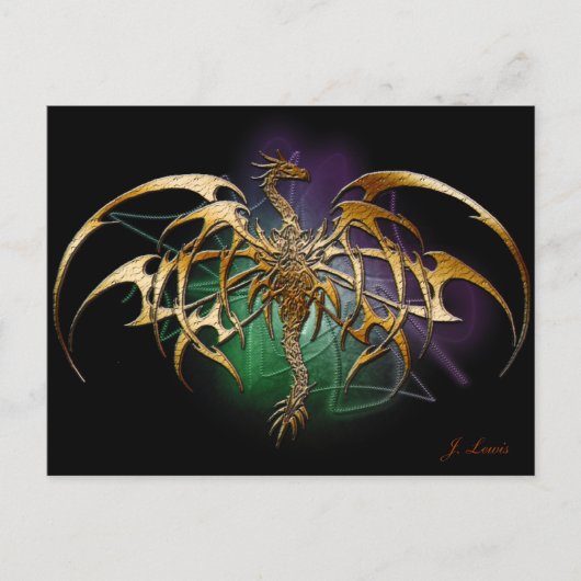 Drache Postkarte (Vorderseite)