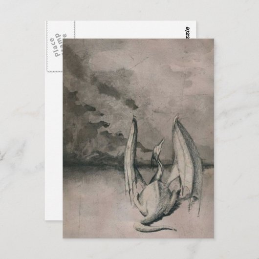 Drache Postkarte (Vorne/Hinten)