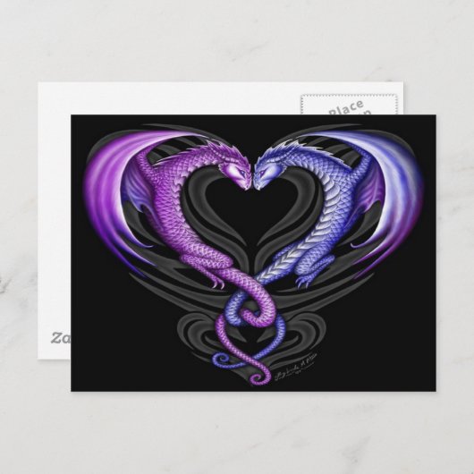 Drache Postkarte (Vorne/Hinten)