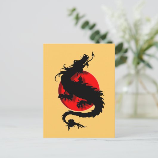 Drache Postkarte (Stehend Vorderseite)