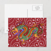 Drache Postkarte (Vorne/Hinten)