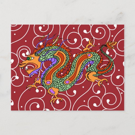 Drache Postkarte (Vorderseite)