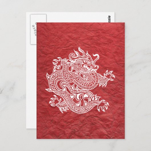 Drache Postkarte (Vorne/Hinten)