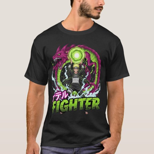 Drache Power Kämpfer T-Shirt (Vorderseite)
