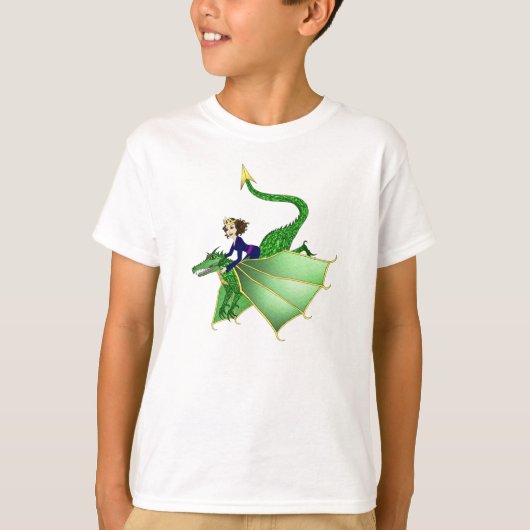 Drache-Prinzessin T-shirt, Alter 2 und oben, T-Shirt (Vorderseite)
