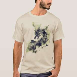 Drache Rauch Grünes Feuer T-Shirt