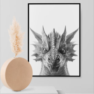 Drache Realistisches Porträt Kinderzimmer  Poster