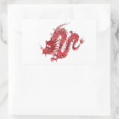 Drache Rechteckiger Aufkleber (Tasche)