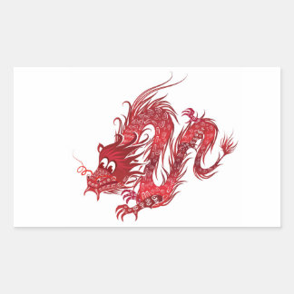 Drache Rechteckiger Aufkleber