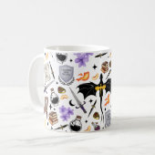 Drache Reitend Viertes Flügel Buchliebend Tasse (Vorderseite Links)
