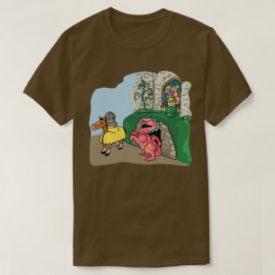 Drache, Ritter und Heldenschatz auf Schloss T-Shirt