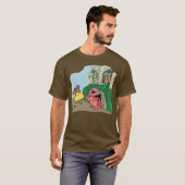 Drache, Ritter und Heldenschatz auf Schloss T-Shirt (Vorne ganz)