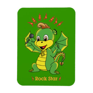 Drache Rockstar™ flexible Magneten Magnet