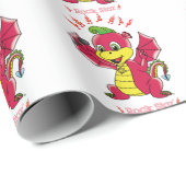 Drache Rockstar™ Geschenkpapier (Rolleneckpunkt)