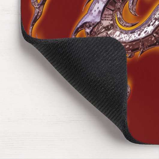 Drache rojo Fuego Mousepad (Ecke)