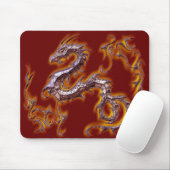 Drache rojo Fuego Mousepad (Mit Mouse)
