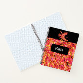 Drache Rot gespritzte Farbe Notizblock (Innenseite)