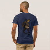 Drache-Rückseite T-Shirt (Schwarz voll)