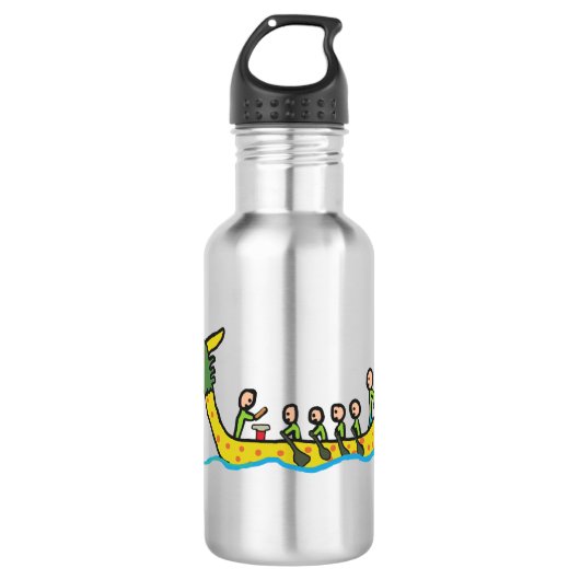 Drache-Ruderwettkampf Edelstahlflasche (Vorderseite)