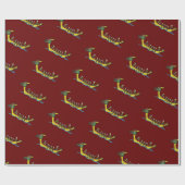 Drache-Ruderwettkampf Geschenkpapier (Flach)