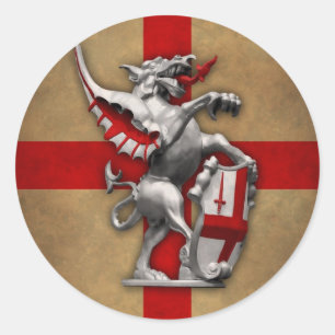 Drache rund Aufkleber City of London
