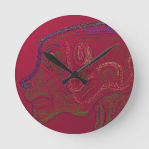 Drache runde wanduhr
