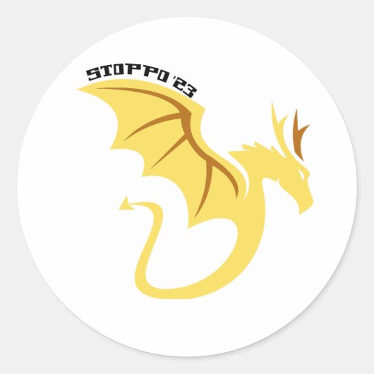 Drache Runder Aufkleber (Vorderseite)