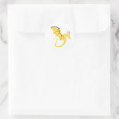 Drache Runder Aufkleber (Tasche)