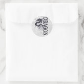 Drache! Runder Aufkleber (Tasche)