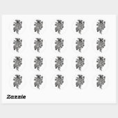 Drache Runder Aufkleber (Blatt)