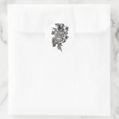 Drache Runder Aufkleber (Tasche)