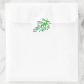 Drache Runder Aufkleber (Tasche)