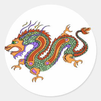 Drache Runder Aufkleber