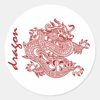 Drache Runder Aufkleber