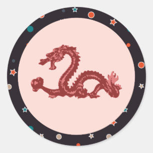 Drache Runder Aufkleber