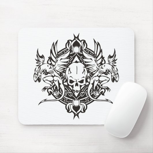 Drache-Schädel Mousepad (Mit Mouse)