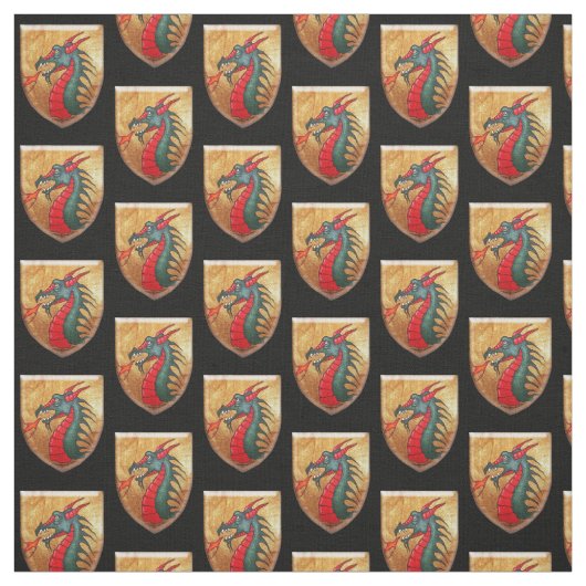 Drache-Schild Stoff (Muster)