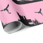 Drache-Schloss Geschenkpapier (Rolleneckpunkt)