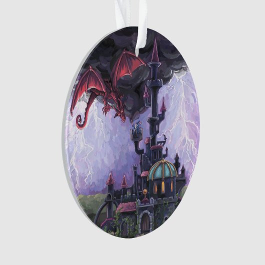 Drache-Schloss Ornament (Vorderseite)