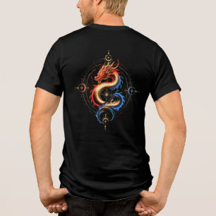 Drache Seele Golden Mystischer Drache Luxus-T-Shir Tri-Blend Shirt