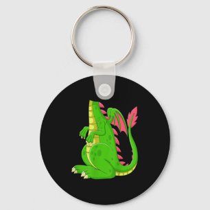 Drache-Shirt Erwachsene Männer Frauen Kinder Grüne Schlüsselanhänger