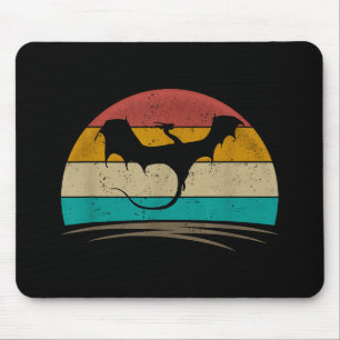Drache-Shirt Retro Vintage Drache Fabelwesen Mousepad