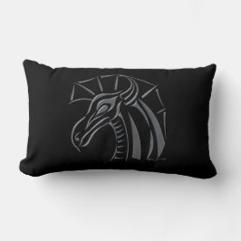 Drache (silber) Lumbalkissen Lendenkissen