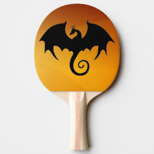 Drache-SilhouettePing Pong Paddel Tischtennis Schläger