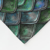 Drache-Skalen - Smaragd Fleecedecke (Ecke)