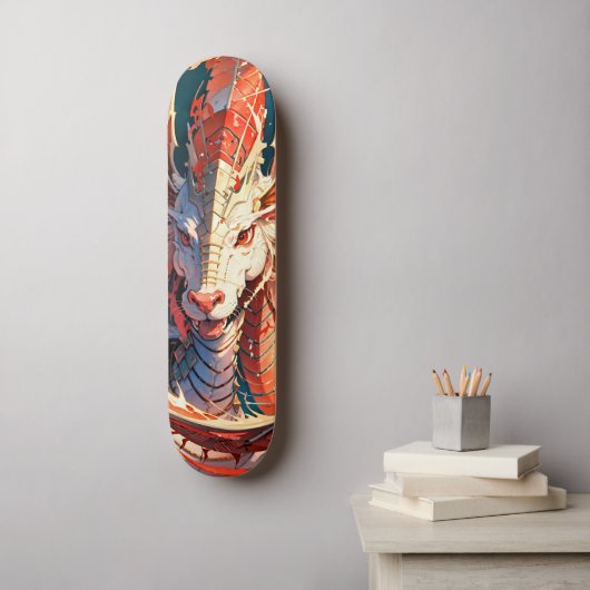 Drache Skateboard (Wandkunst)