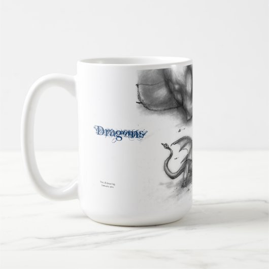 Drache-Skizze-Kaffee-Tasse Kaffeetasse (Links)
