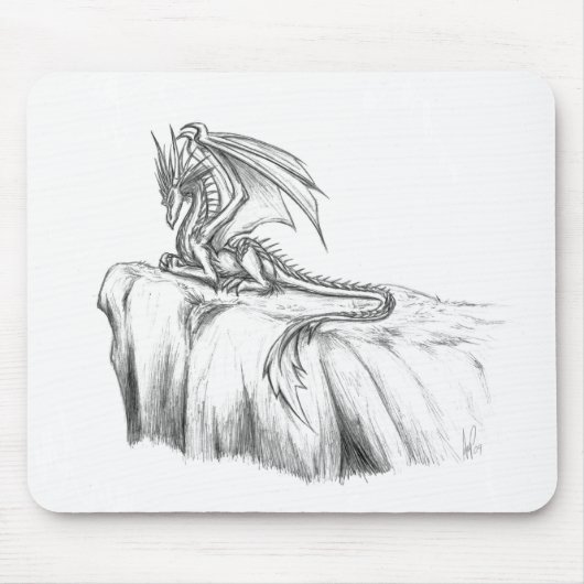 Drache-Skizze Mousepad (Vorne)